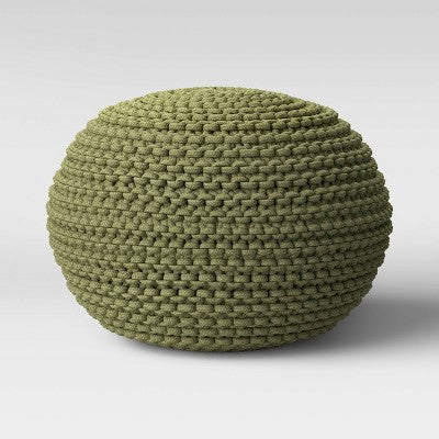  Cloverly Chunky Knit Pouf - Threshold