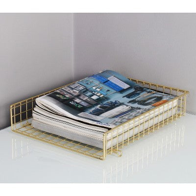  Grid Wire Letter Tray Gold - Threshold™