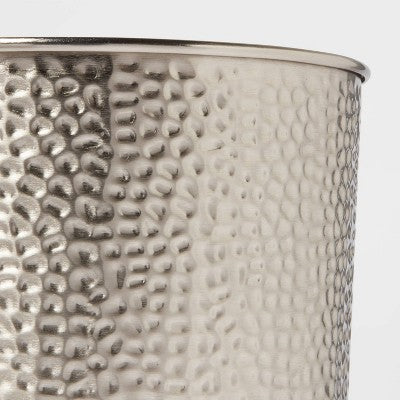  Solid Hammered Wastebasket - Threshold
