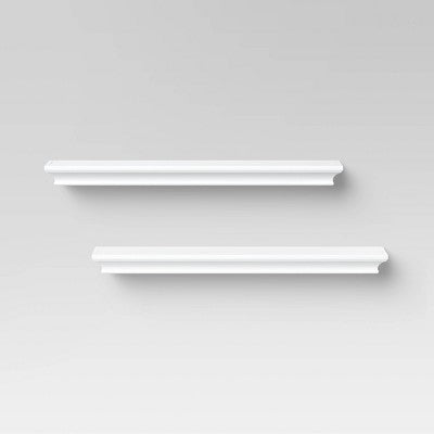  2pc Traditional Wall Shelf Set White - Threshold™