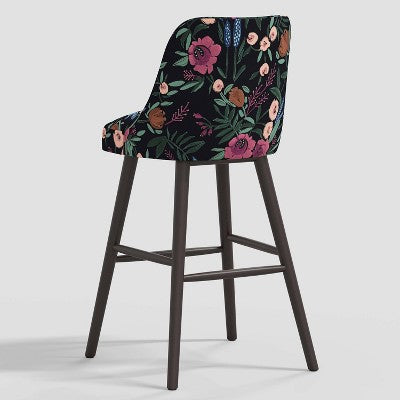  Geller Modern Counter Height Barstool In Botanical Grant Floral Ink - Threshold™