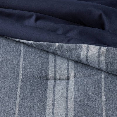  5pc Reversible Heathered Herringbone Stripe Comforter Set - Threshold™