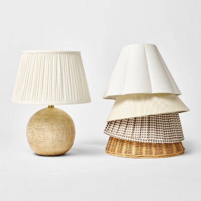  Round Faux Wood Lamp Base Brown - Threshold™ Designed With Studio McGee
