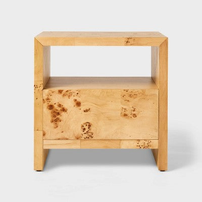  Ogden Nightstand Brown - Threshold™ Designed With Studio McGee: Woodgrain, Open Shelf, Veneer Surface