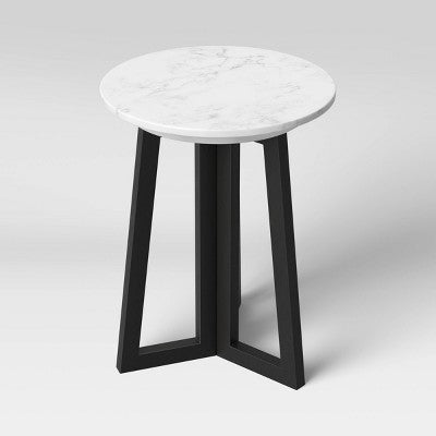  Altavista Round Marble End Table White - Threshold™