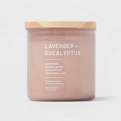  Glass Jar Lavender And Eucalyptus Candle - Threshold™