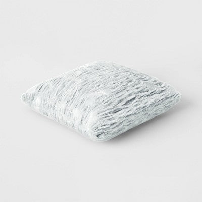  Tipped Snow Leopard Faux Fur Square Throw Pillow - Threshold™