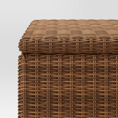  Brookfield Patio End Table With Storage - Brown - Threshold™