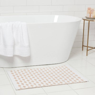  20"x32" Reversible Bath Rug Natural/White - Threshold™