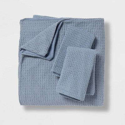  Washed Waffle Weave Duvet Cover & Sham Set - Threshold