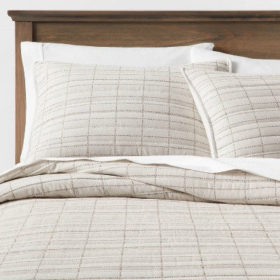  Flannel Windowpane Quilt Sham - Threshold™