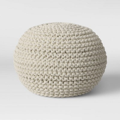  Cloverly Chunky Knit Pouf - Threshold