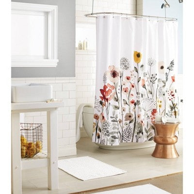  Diamond Stripe Bath Rug White - Threshold™