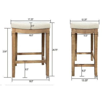  Candor Wood And Upholstered Saddle Counter Height Barstool - Threshold™