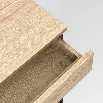  Loring Wood Writing Desk With Drawers And Charging Station - Threshold™
