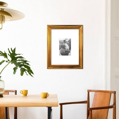  Wood Antique Wall Frame Brass - Threshold™