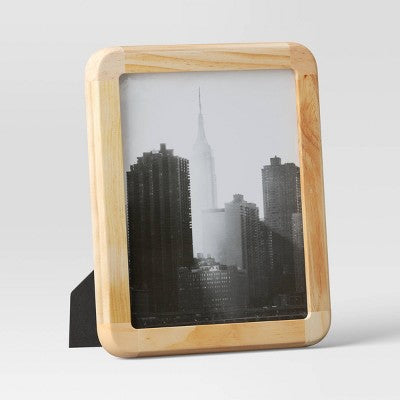  Rounded Rectangle Wood Table Frame Natural - Threshold™