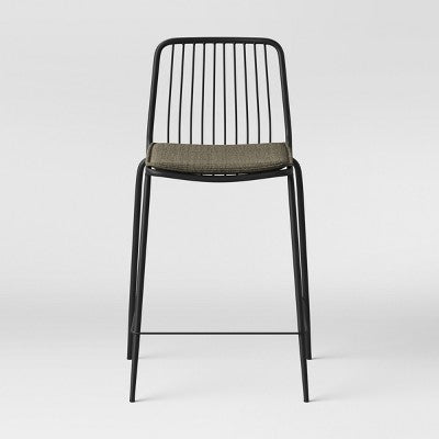  Set Of 2 Sodra Rounded Seat Wire Counter Height Barstool Black - Threshold™