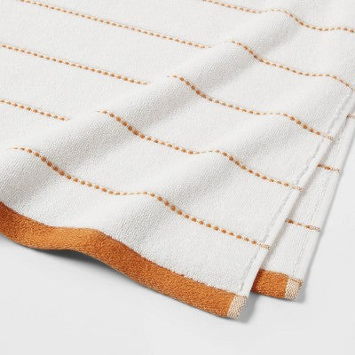  Modern Pinstriped Towel White/Yellow - Threshold™