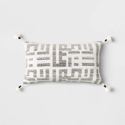  Oversized Modern Geometric Patterned Lumbar Throw Pillow - Threshold™