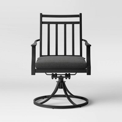  Fairmont 2pk Metal Patio Swivel Rocking Dining Chair - Threshold