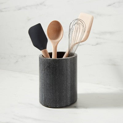  Marble Utensil Holder Gray - Threshold™