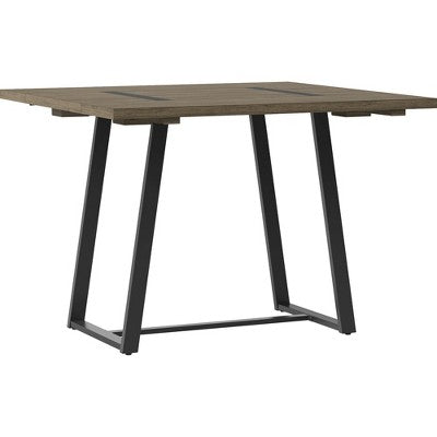  Brimfield Metal Base Extendable Dining Table Brown - Threshold™