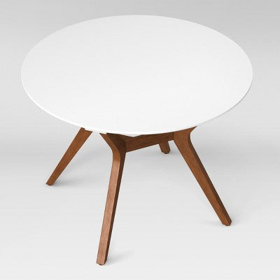  42" Emmond Mid-Century Modern Round Dining Table Natural/White - Threshold™