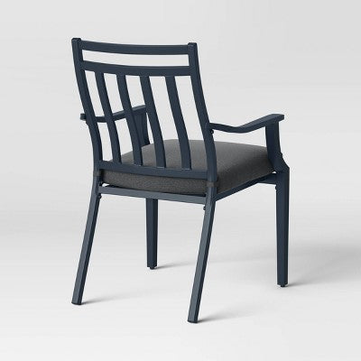  2pc Fairmont Stationary Outdoor Patio Dining Chairs Arm Chairs Black - Threshold™