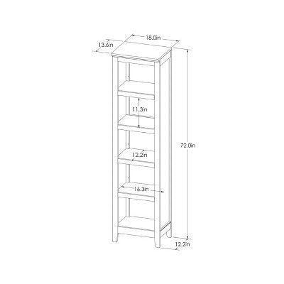 72" Carson Narrow Bookcase - Threshold