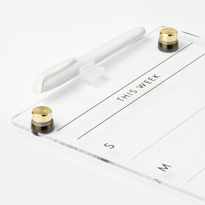  8"x16" This Week Acrylic Dry Erase Calendar - Threshold™