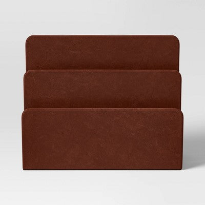  Faux Leather 2 Slot Letter Sorter -Threshold™