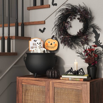  Halloween Grass And Leaf Wreath - Threshold™