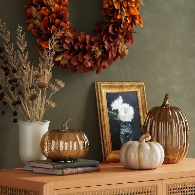 Glass Pumpkin Amber - Threshold™