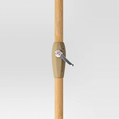  10'x6' Rectangular Market Patio Umbrella - Light Wood Pole - Threshold™
