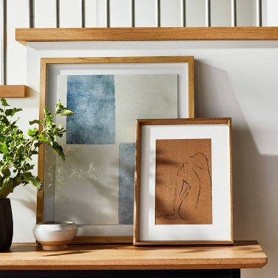  12" X 16" Woman Figural Sketch Framed Wall Art Tan - Threshold™ Designed With Studio McGee