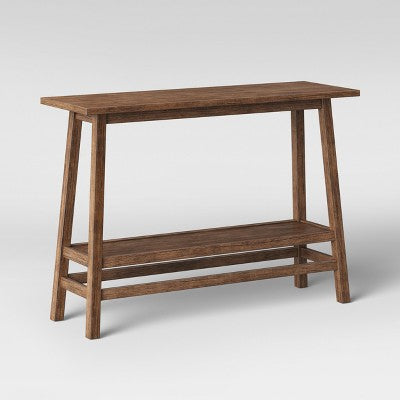  Haverhill Wood Console Table Weathered Brown - Threshold™