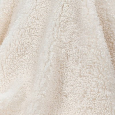  Long Faux Fur Throw Blanket Off White - Threshold™