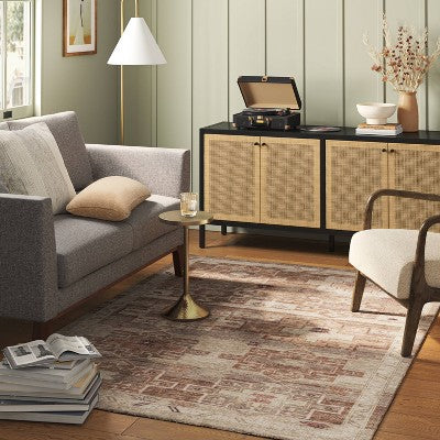  Caravan Geometric Woven Runner Tan - Threshold™