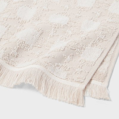  Boho Ikat Patterned Towel Cream - Threshold™