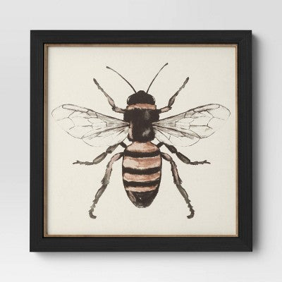  (3pk) 12" X 12" Bees Framed Wall Canvases - Threshold™