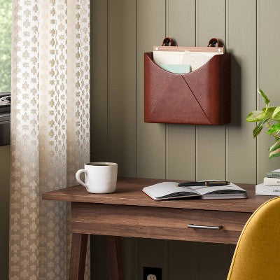  Faux Leather Wall Pocket -Threshold™