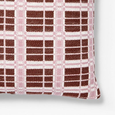  Square Woven Grid Pillow Purple/cream/rust - Threshold Designed With Studio McGee