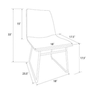  Bowden Faux Leather Dining Chairs - Threshold™