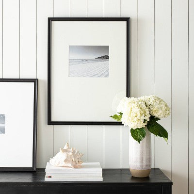 19.49" X 25.49" Matted To 8" X 10" Gallery Single Image Frame Black - Threshold™ Designed With Studio McGee