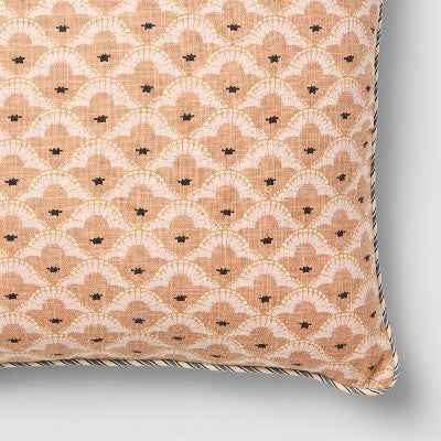  Square Geo Pattern With Striped Piping Peach - Threshold™ Design With Studio McGee
