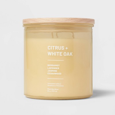  Wellness Jar Citrus And White Oak Candle Yellow - Threshold™