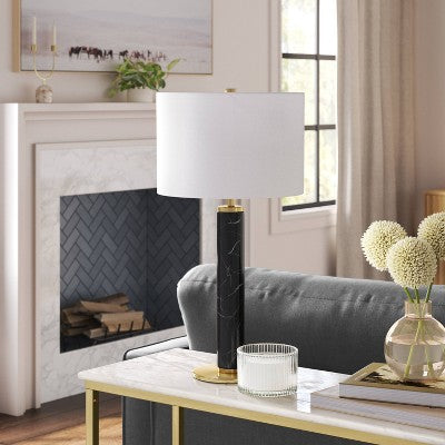  Faux Marble Stick Table Lamp - Threshold™