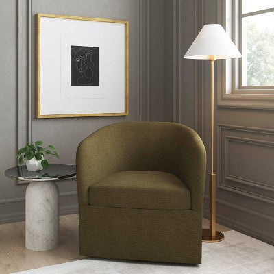  Rhea Swivel Chair In Linen - Threshold™
