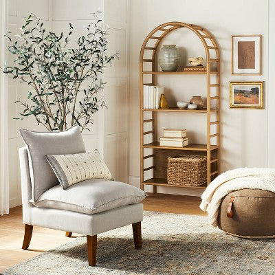  72" Holladay Curved Wooden Bookcase - Threshold™ Designed With Studio McGee